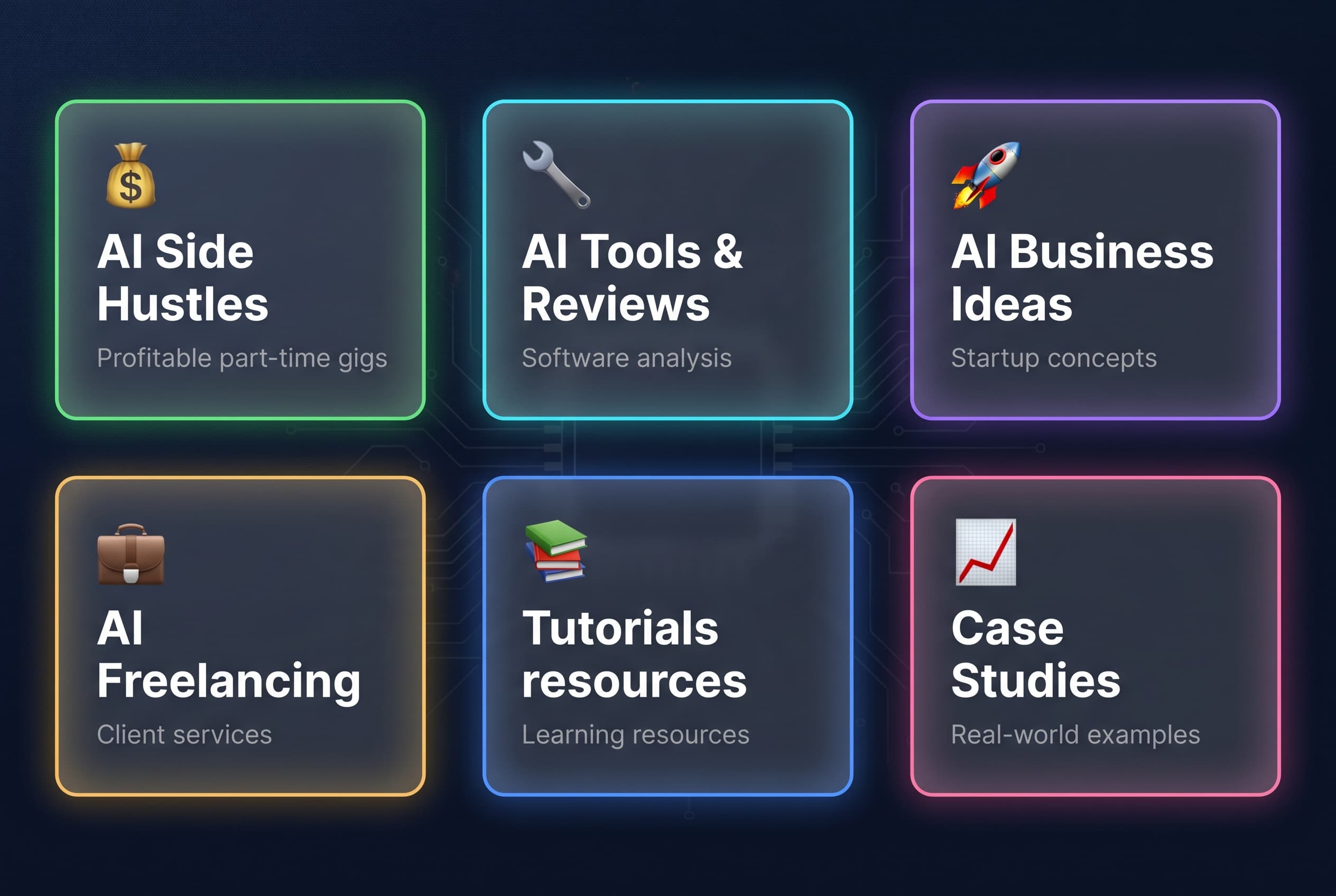 Explore by Category โ AI Side Hustles, Tools, Business Ideas, Freelancing, Tutorials, Case Studies